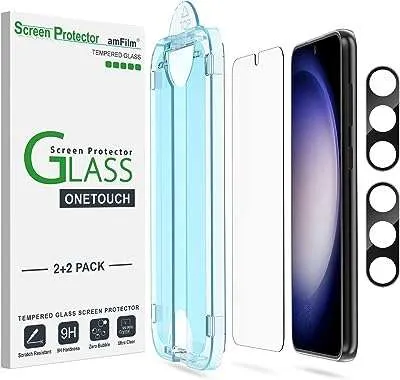 Am onetouch protecteur d’écran en verre trempé pour samsung galaxy s23 