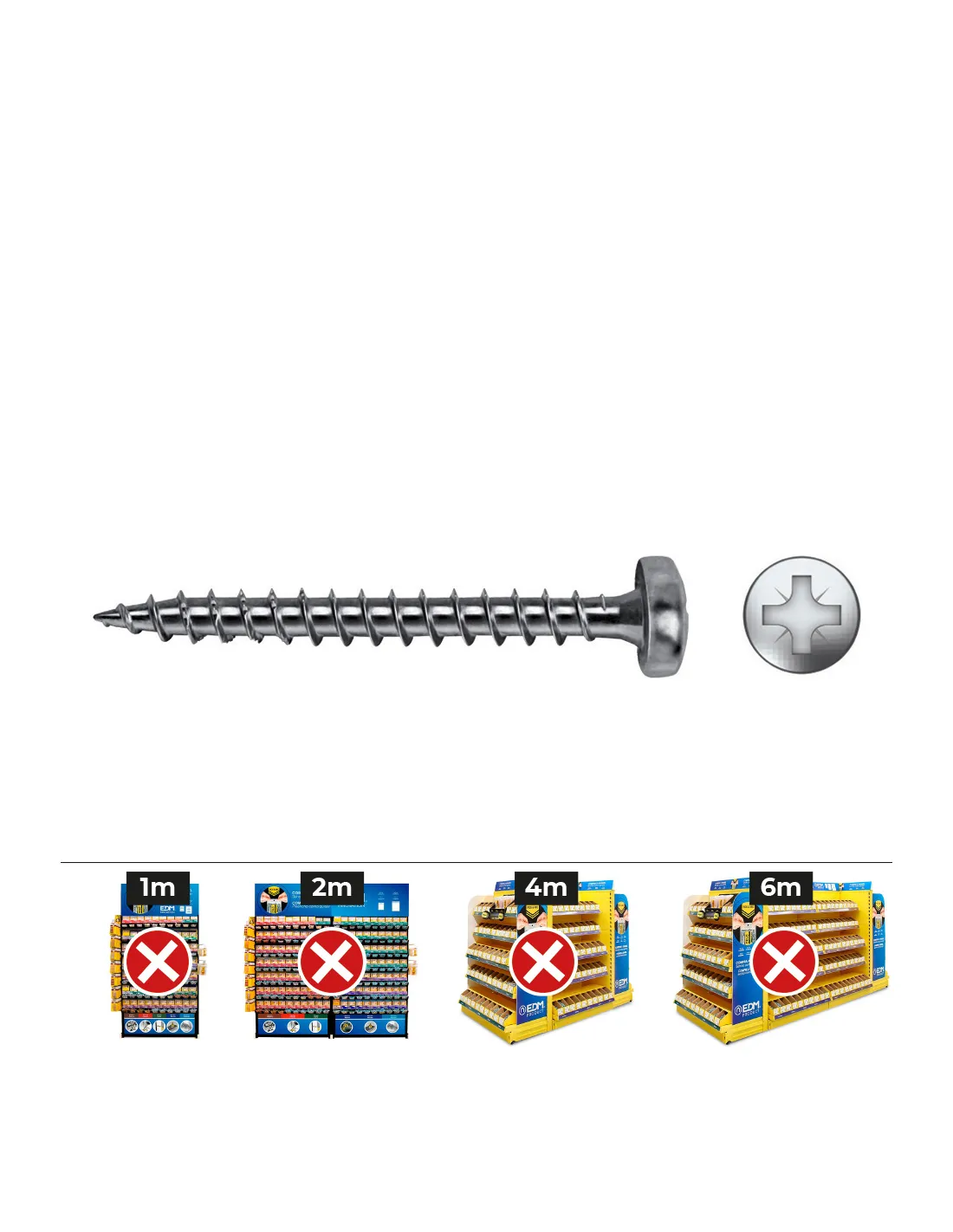 boîte 1000 unité. vis a bois vlox b filetage complet pilled empreinte pz ø 3,5 x 30 mm. zinguée