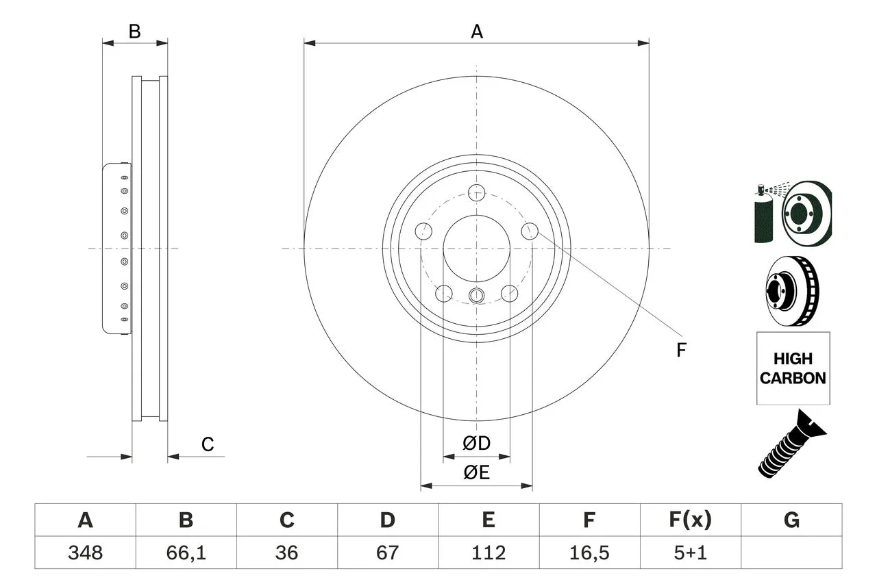 Disque de frein BOSCH 0986479F59 