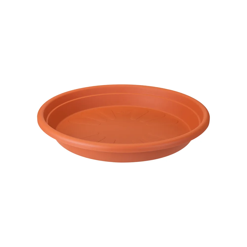 Soucoupe universelle ronde en plastique couleur terre cuite - D.40 cm