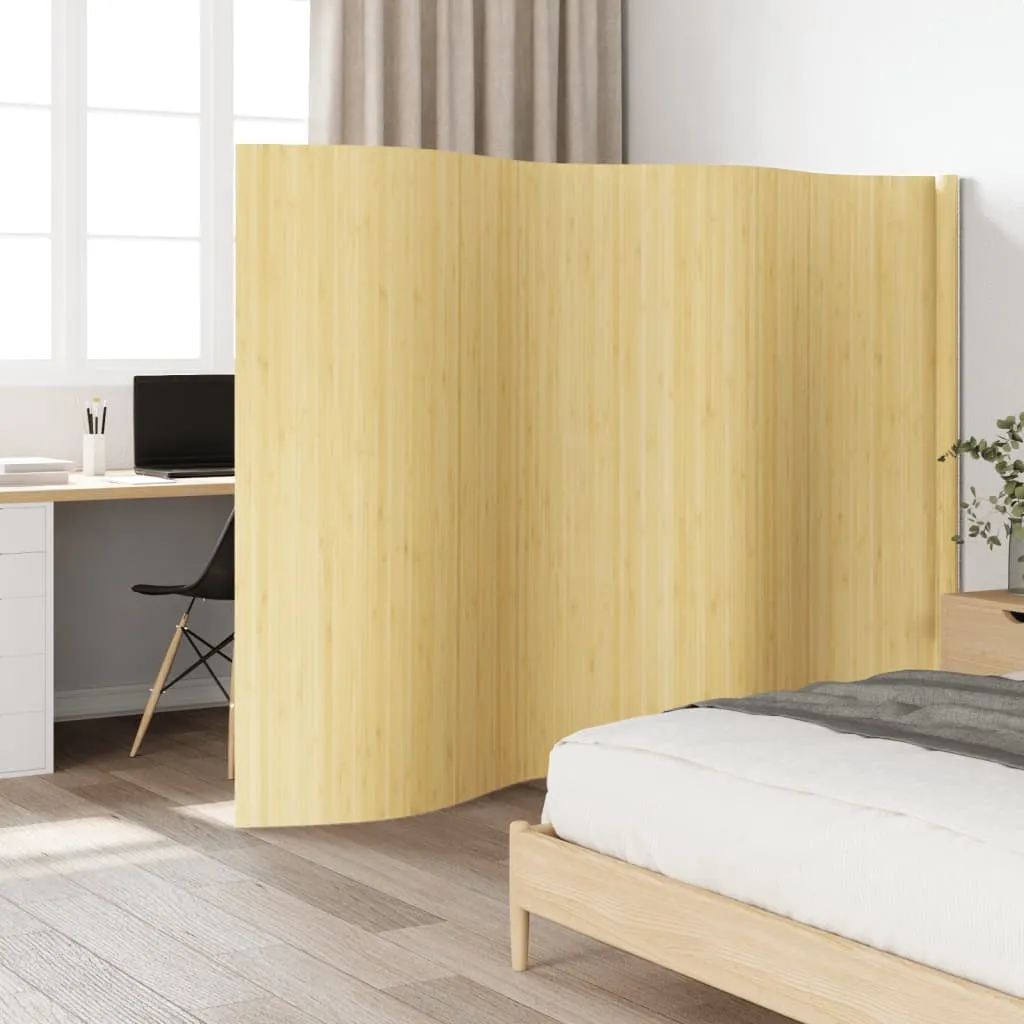 vidaXL Cloison de séparation naturel clair 165x400 cm bambou 